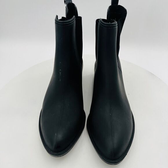 Jeffrey Campbell Havana Last Black Rubber Rain Boots Size 10 - Picture 6 of 15